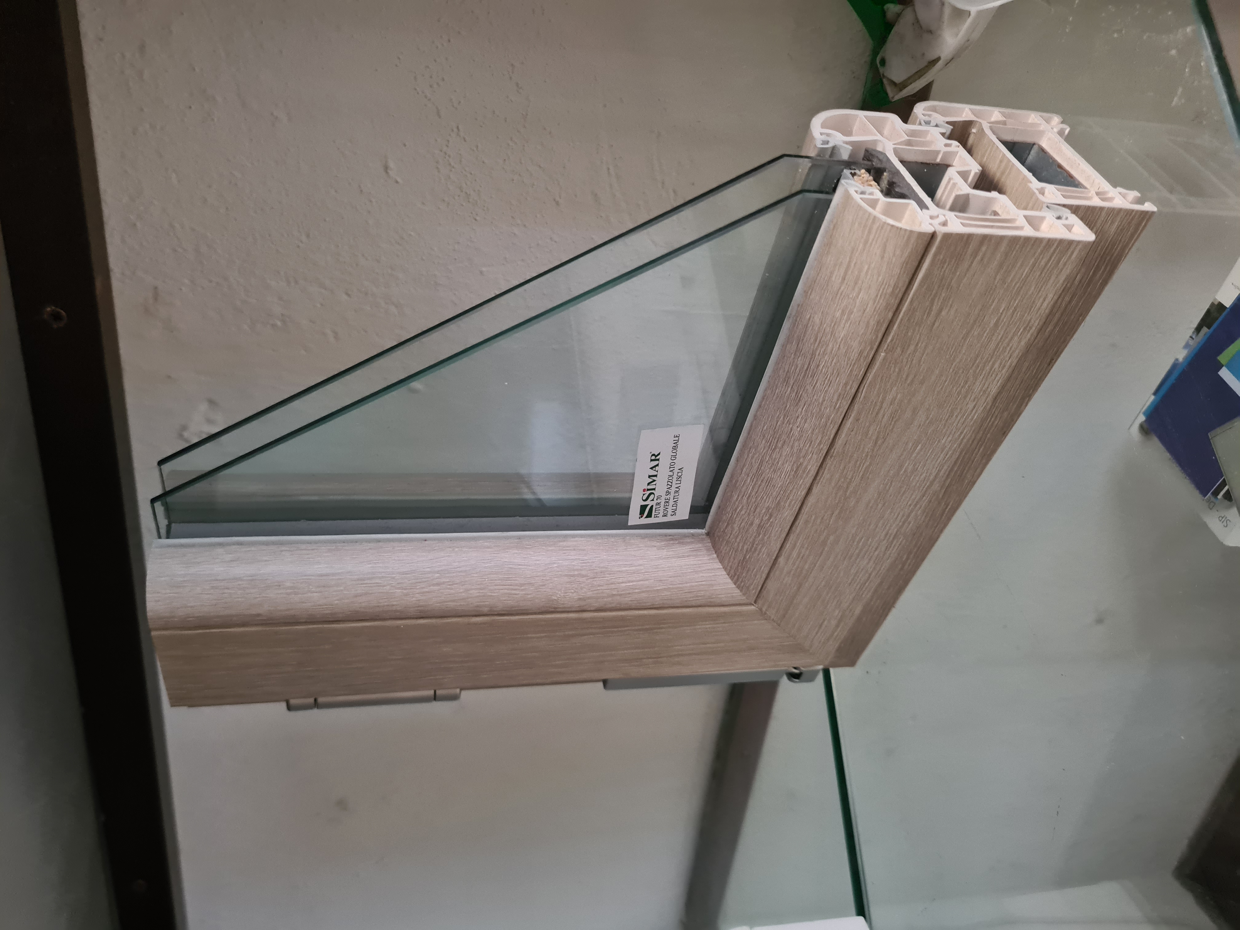 Spaccato di finestra in PVC